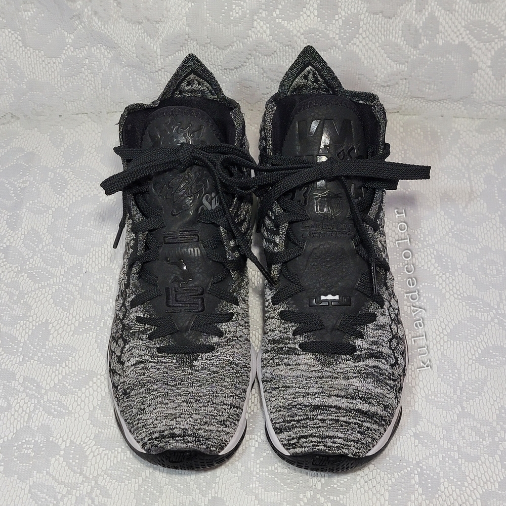 Nike LeBron 17 “In The Arena” XVII Basketball Shoes Size 8 Black Gray Sneakers